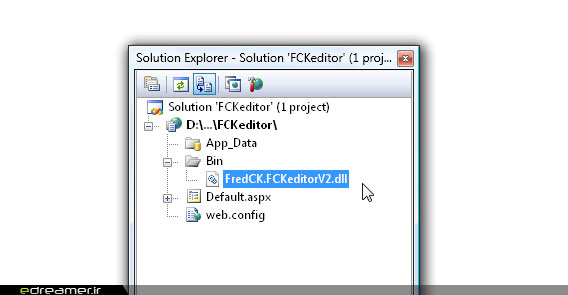 FredCK.FCKeditorV2.dll در پوشه Bin
