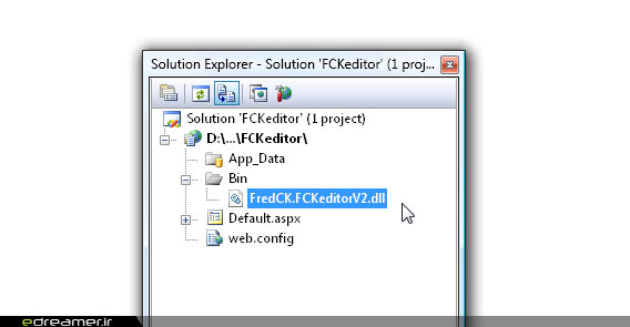 FredCK.FCKeditorV2.dll در پوشه Bin